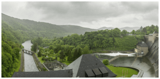 Valley below Eder Dam