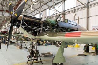 Hurricane LF363 Gary Eason _DSC3230 BBMF Hurricane in workshop with engine cowling removed