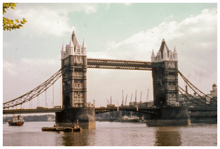 Tower Bridge in 1968. Photo courtesy of Aletha Huston