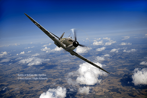 Pied-Piper-Spitfire-Gary-Eason-sm600 RAF Mk I Spitfire