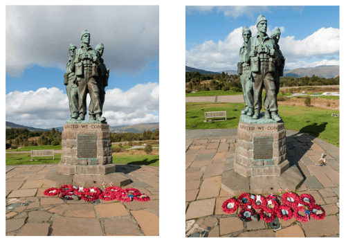 Two views of the memorial © Gary Eason