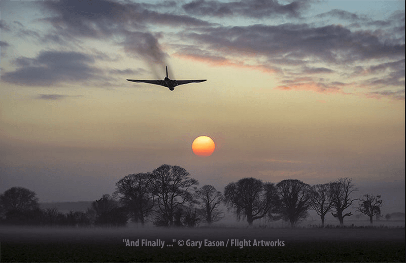 And-finally-Gary-Eason-blog-version Image of RAF Vulcan heading at low level towards sunset