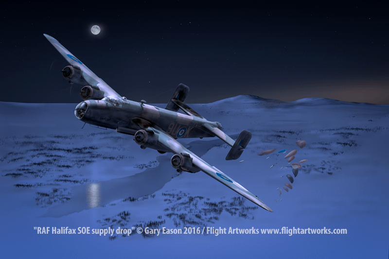 Halifax-9U-K-SOE-Norway-Gary-Eason-sm 644 Squadron RAF Halifax Mk III, ME967 coded 9U-K