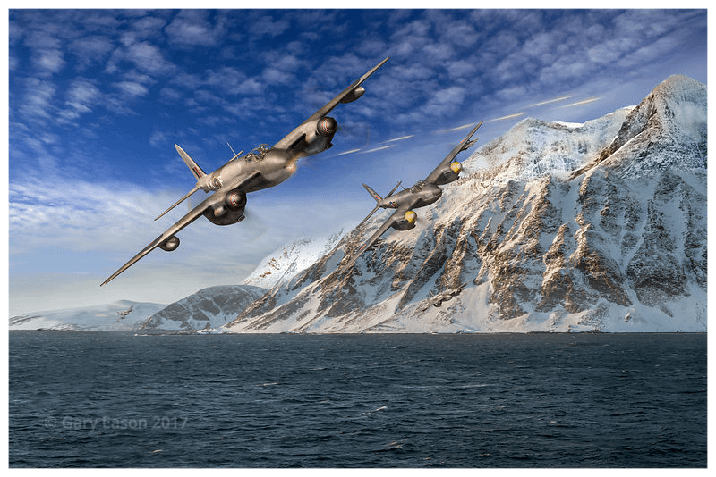 RAF Mosquitos in Norway fjord attack